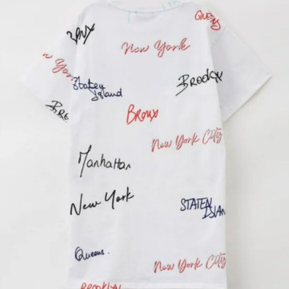 NWT DKNY white scribble girls dress set size 10 - Picture 2 of 9